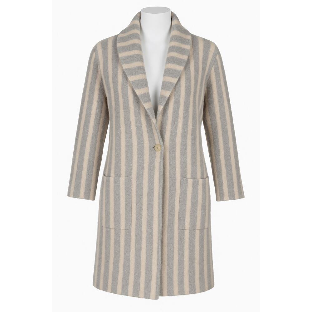 Moth by Anthropologie Striped Fuzzy Knit Coatigan – Size Small